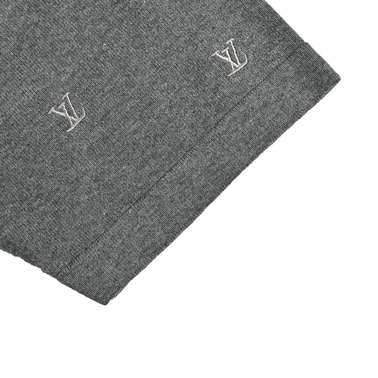 Louis Vuitton/Louis Vuitton small letter embroidered knitted short sleeves